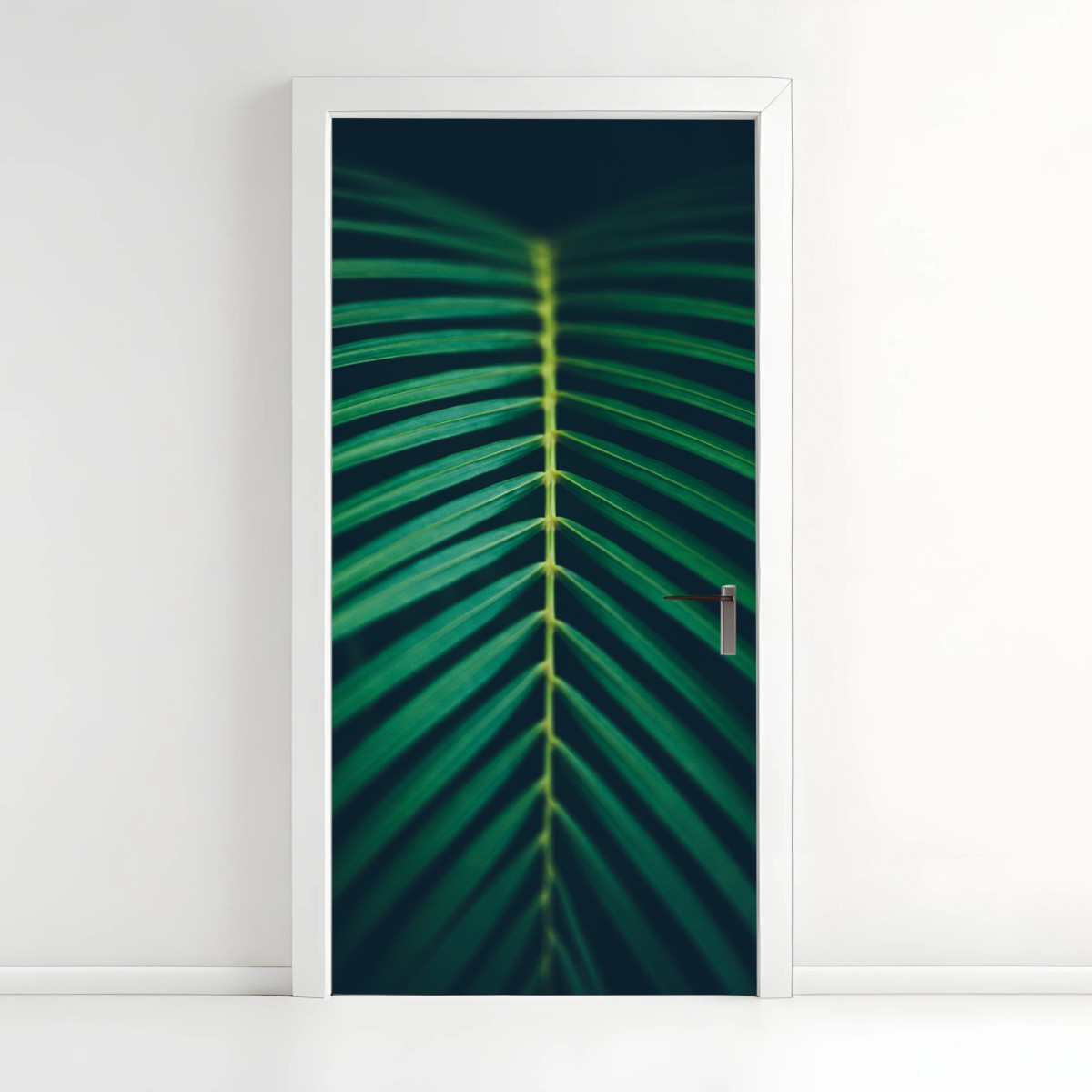 Türaufkleber vertikales palmenblatt nahaufnahme – Wallnifity®