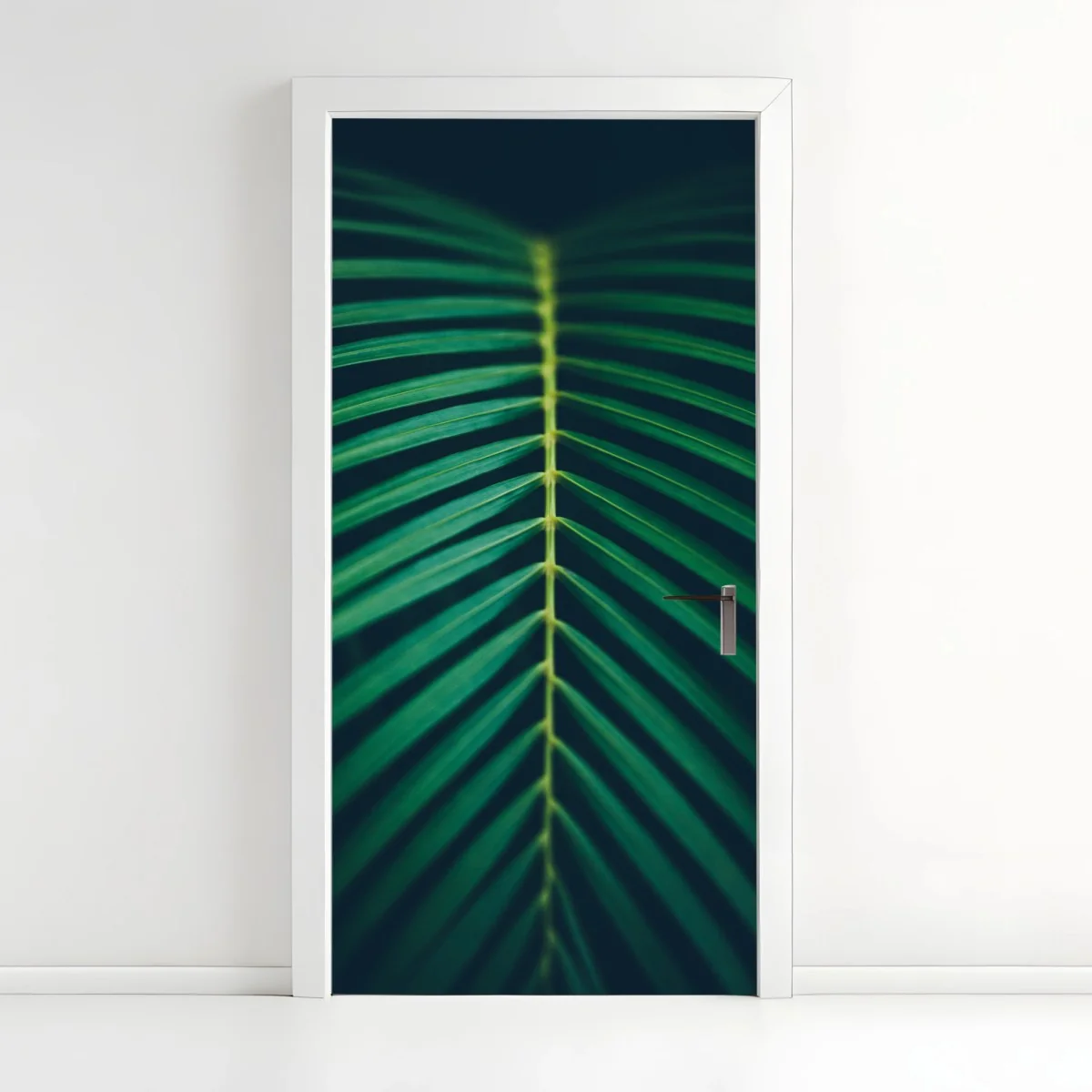 Türaufkleber vertikales palmenblatt nahaufnahme – Wallnifity® Türaufkleber vertikales palmenblatt nahaufnahme – Wallnifity®