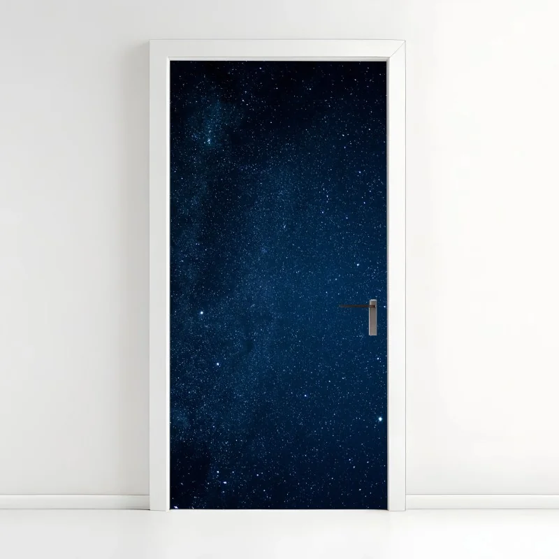 Türaufkleber tiefblauer sternenhimmel