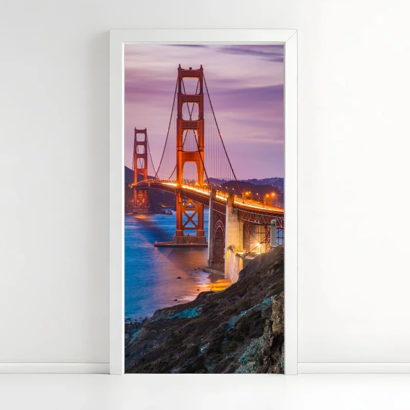 Türaufkleber sonnenbeschienener weg durch die dünen – Wallnifity®