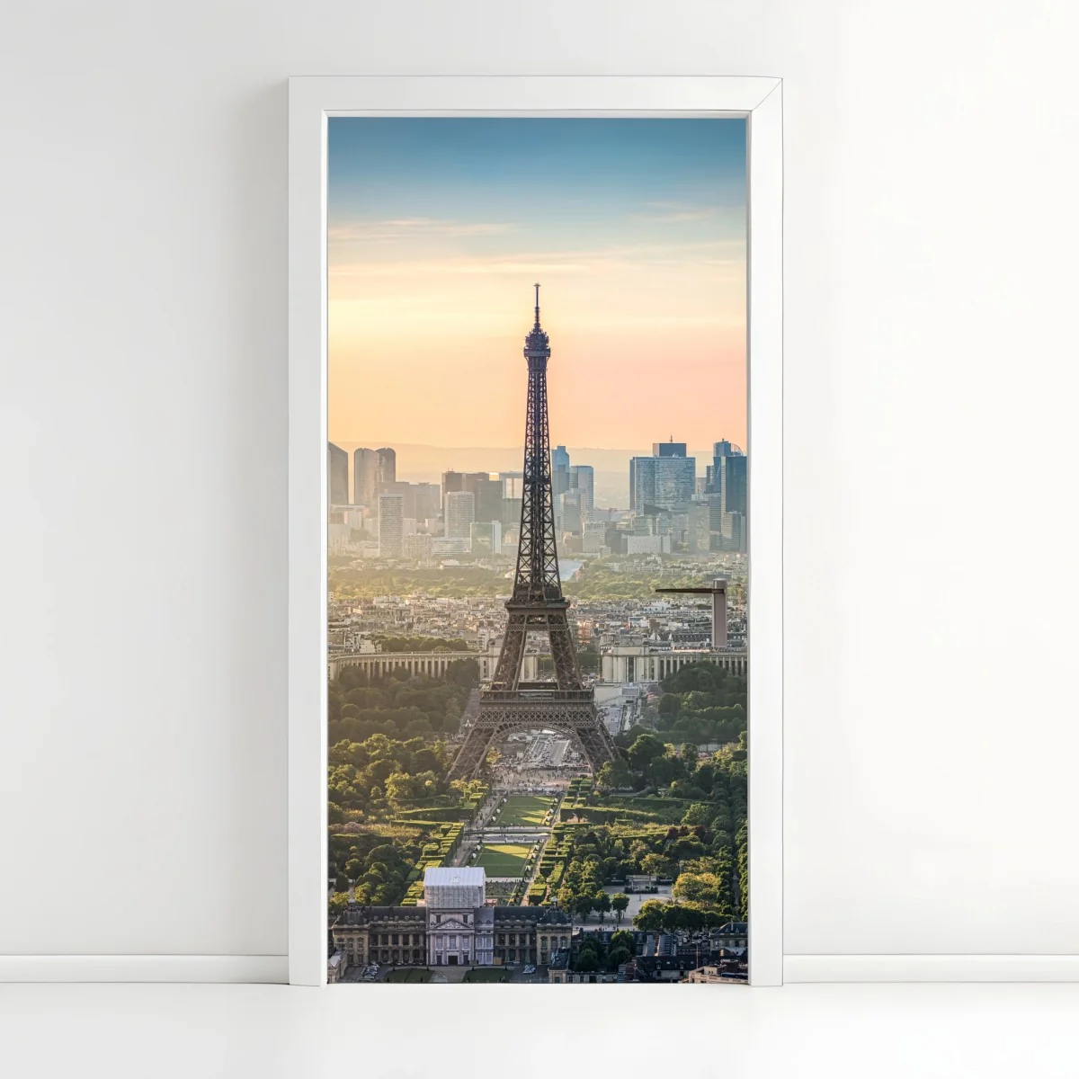 Türaufkleber Paris skyline mit dem Eiffelturm – Wallnifity® Türaufkleber Paris skyline mit dem Eiffelturm – Wallnifity®