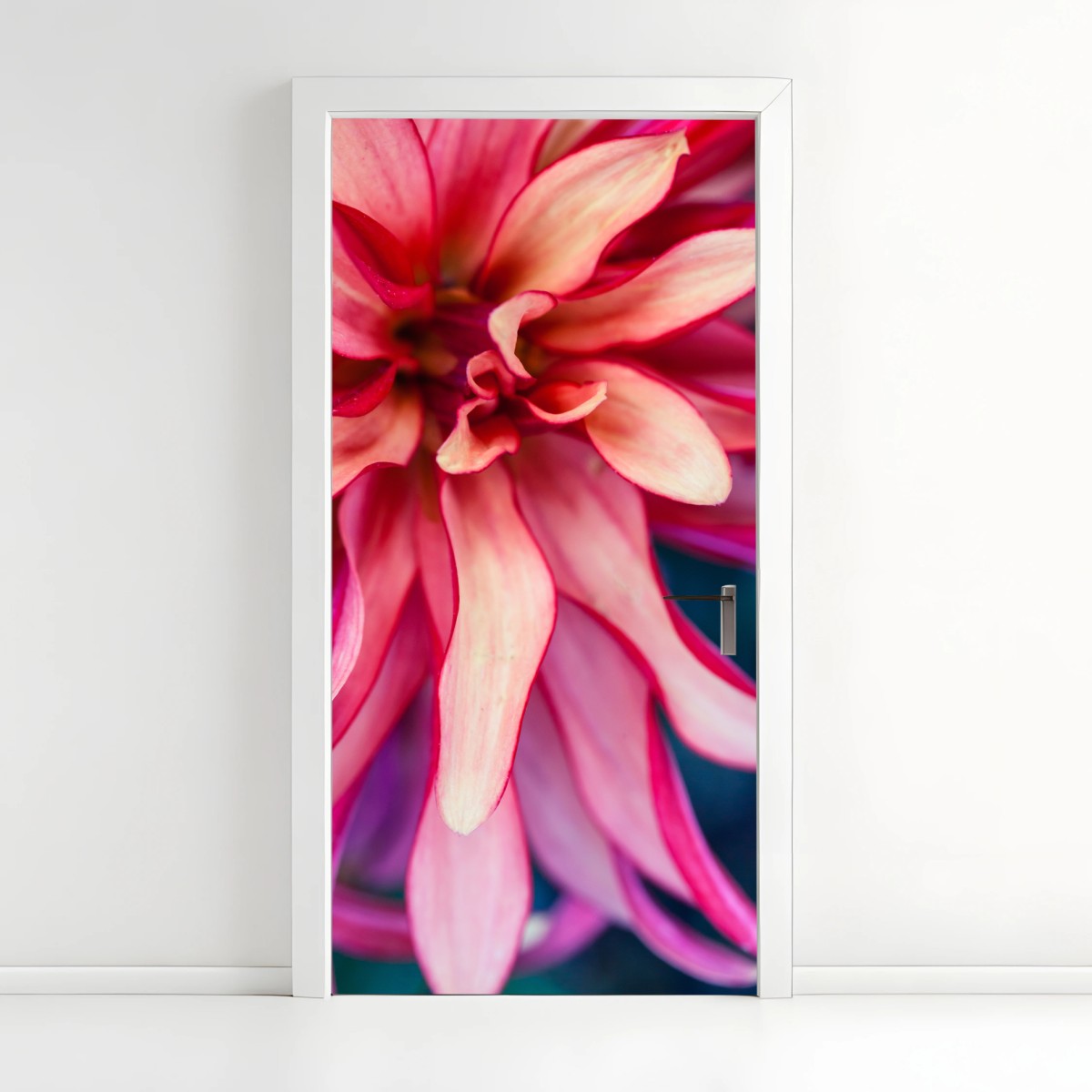 Türaufkleber vibrantes rosa blütenmakro – Wallnifity®