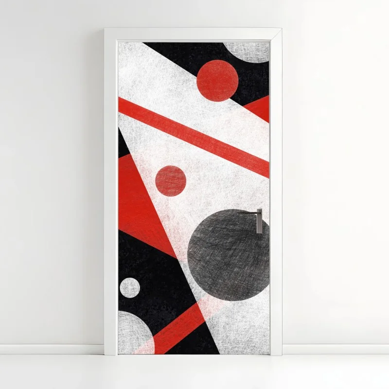 Türaufkleber sonnenblume in der ecke auf weißem hintergrund – Wallnifity®