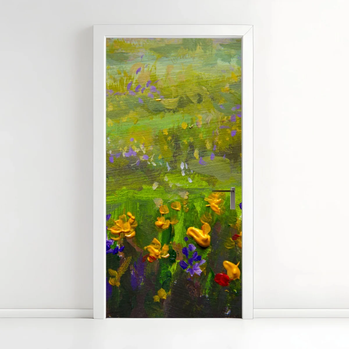 Türaufkleber lebendige wiese ölmalerei nahaufnahme – Wallnifity® Türaufkleber lebendige wiese ölmalerei nahaufnahme – Wallnifity®