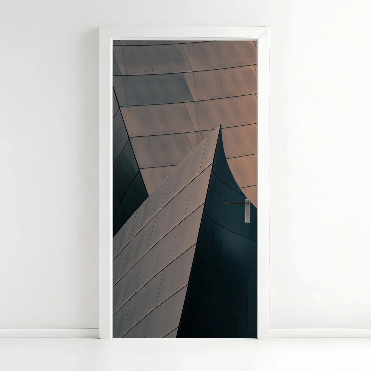 Türaufkleber geometrische architekturformen aus metall – Wallnifity®