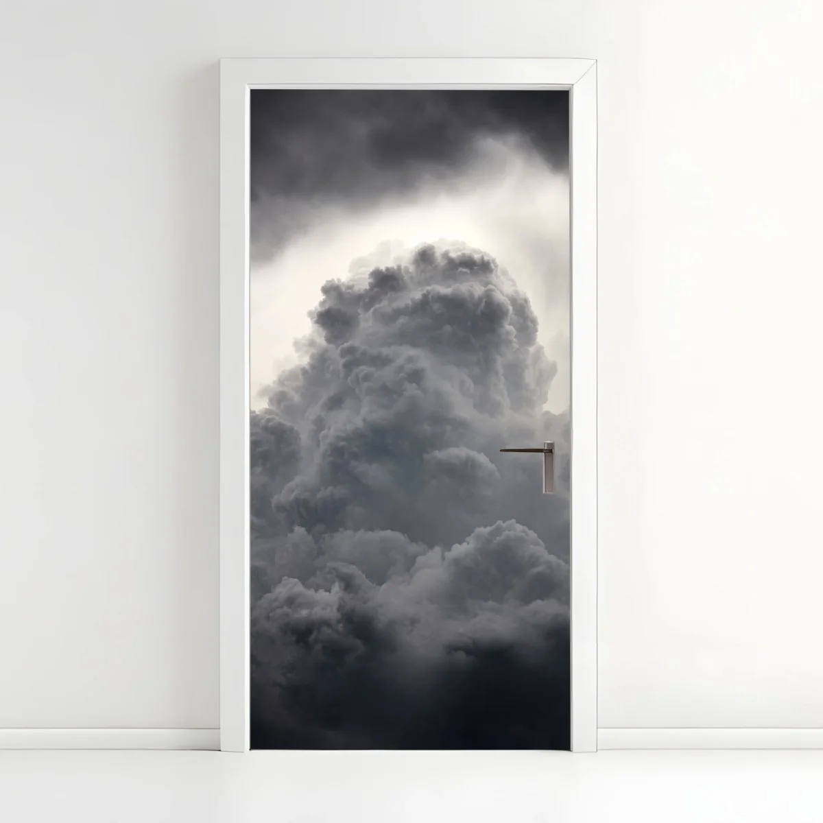 Türaufkleber dramatische graue wolkenlandschaft – Wallnifity® Türaufkleber dramatische graue wolkenlandschaft – Wallnifity®