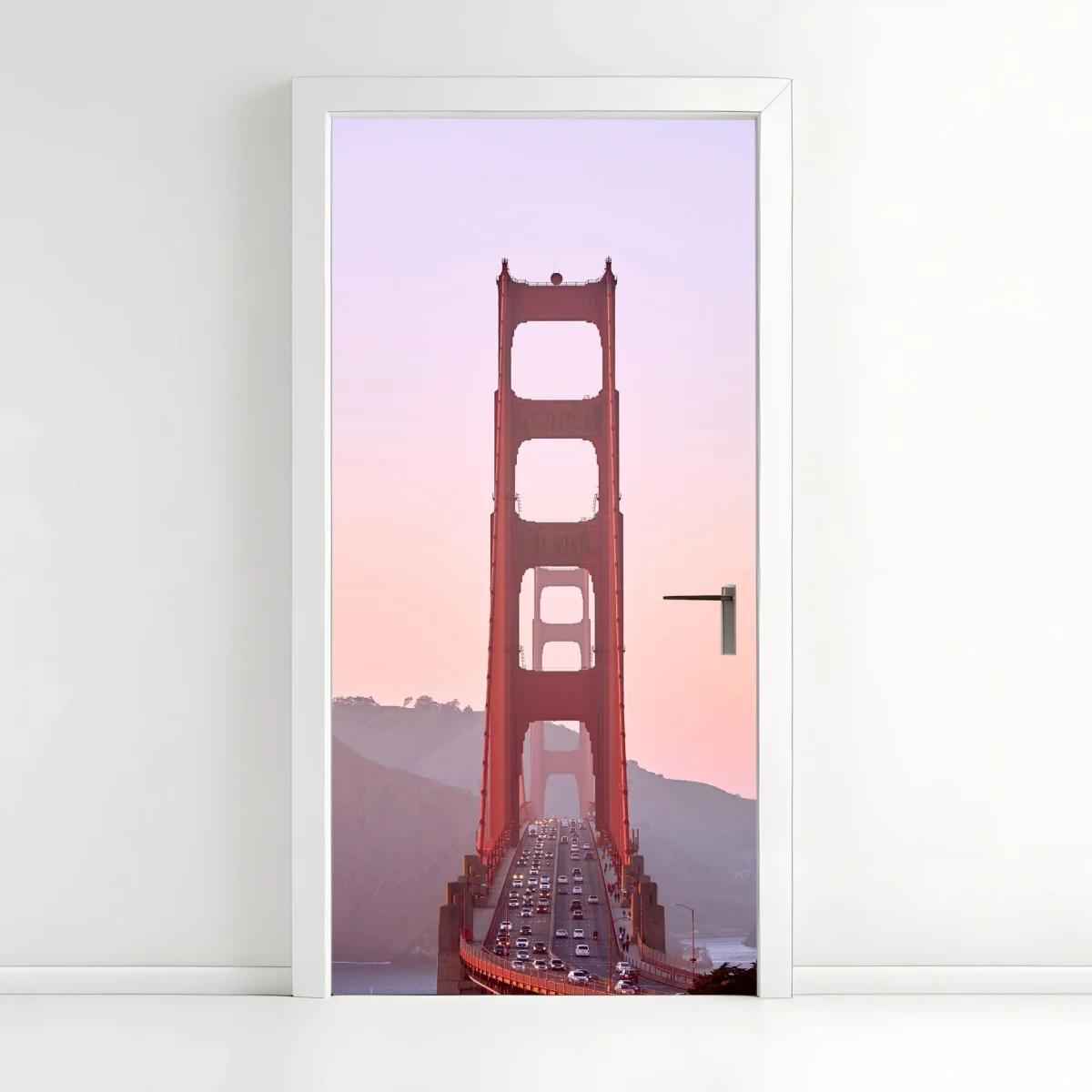 Türaufkleber Golden Gate bei pastellfarbenem sonnenuntergang – Wallnifity® Türaufkleber Golden Gate bei pastellfarbenem sonnenuntergang – Wallnifity®