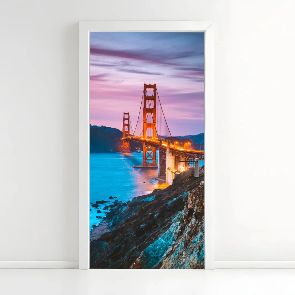 Türaufkleber Golden Gate Bridge in der dämmerung, San Francisco – Wallnifity®