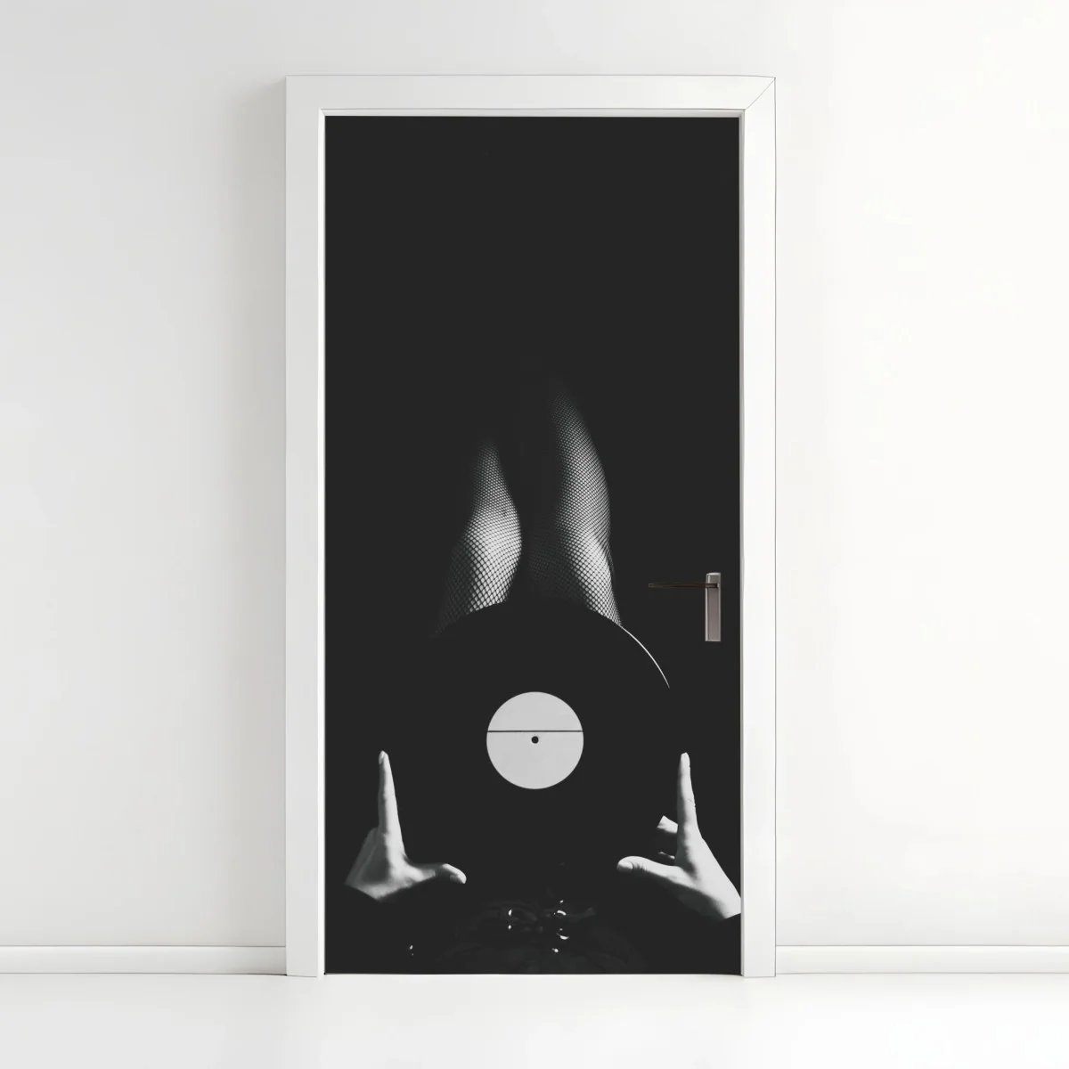 Türaufkleber schallplatte und beine in netzstrümpfen – Wallnifity® Türaufkleber schallplatte und beine in netzstrümpfen – Wallnifity®