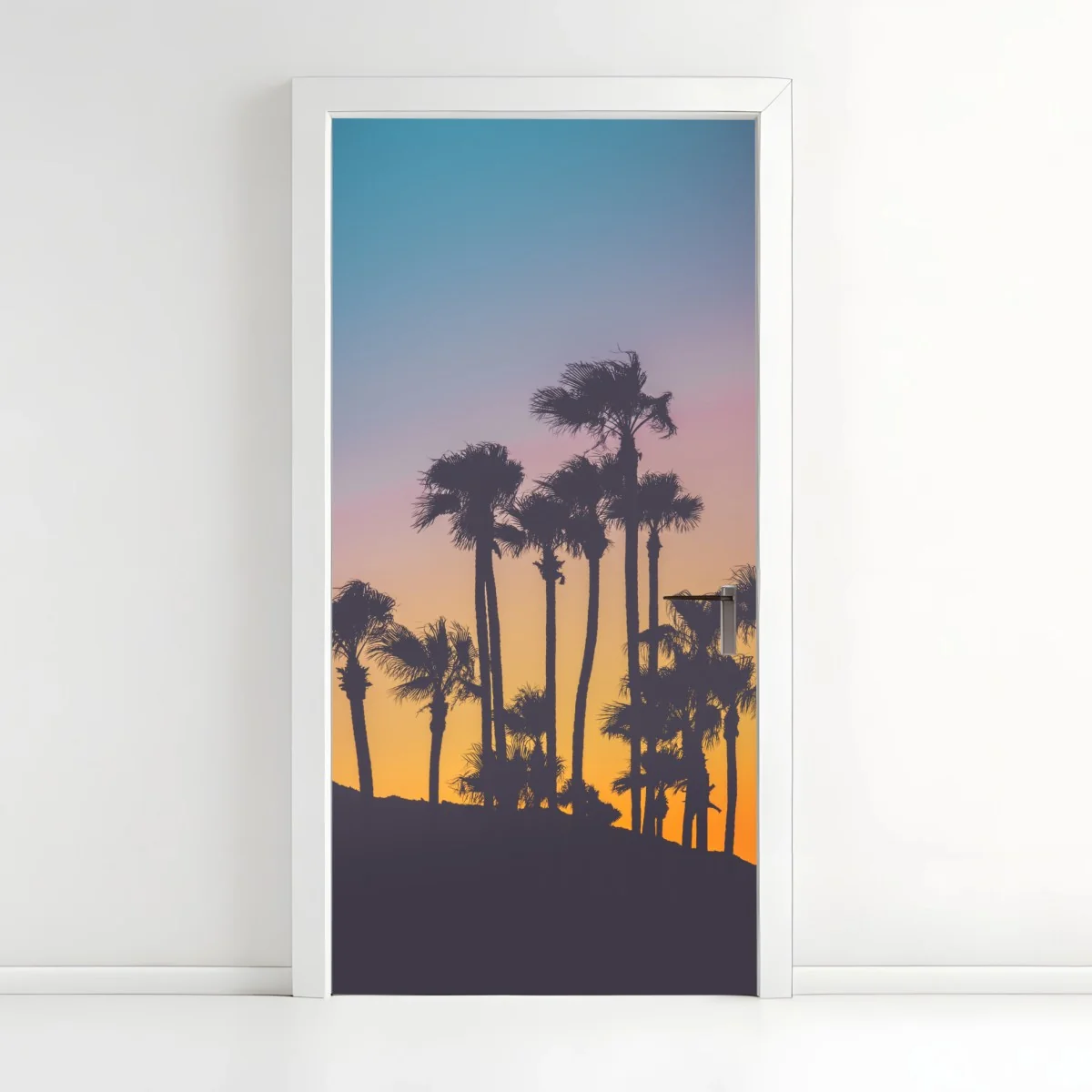 Türaufkleber retro tropische palmen bei sonnenuntergang – Wallnifity® Türaufkleber retro tropische palmen bei sonnenuntergang – Wallnifity®