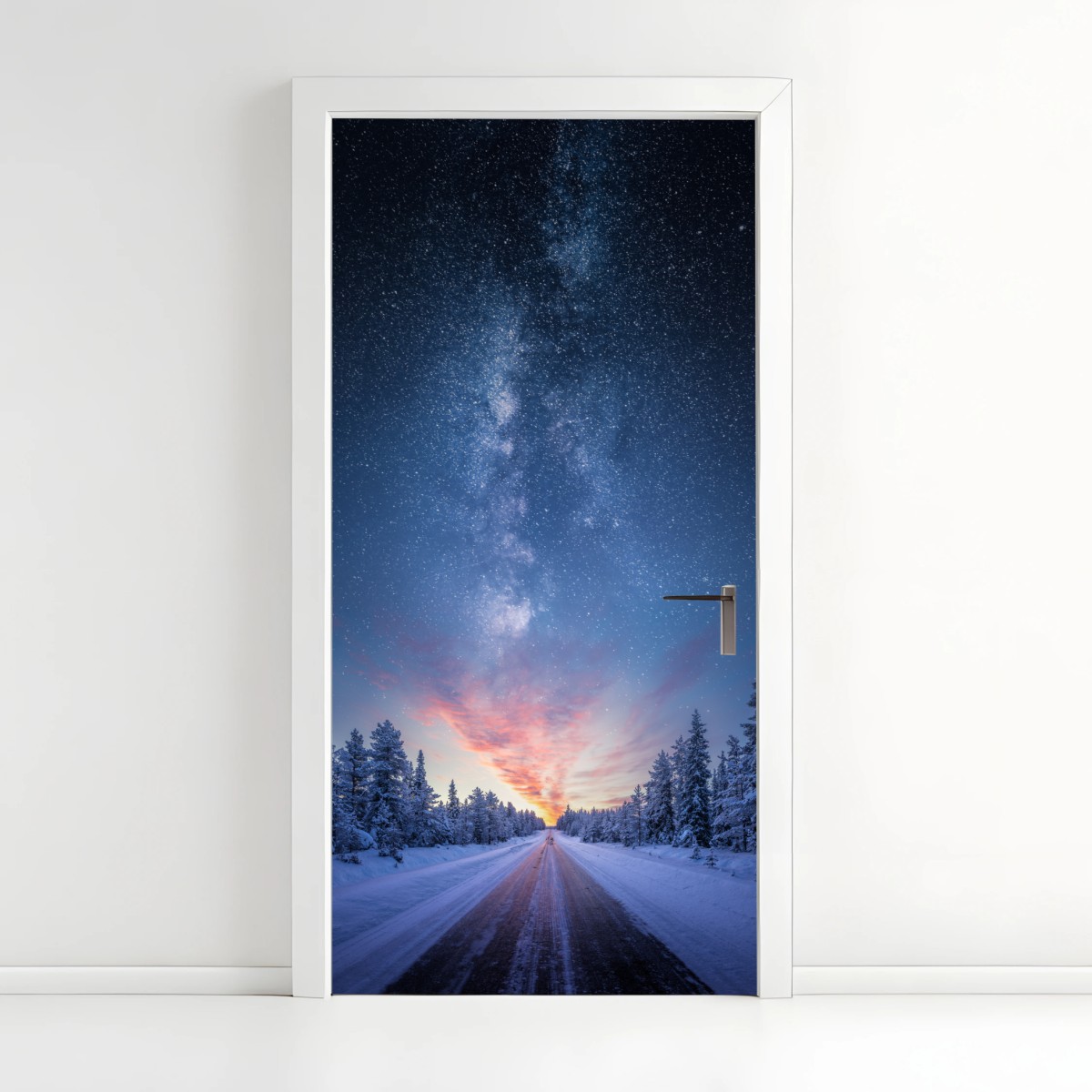 Türaufkleber straße zur milchstraße bei sonnenaufgang – Wallnifity® Türaufkleber straße zur milchstraße bei sonnenaufgang – Wallnifity®