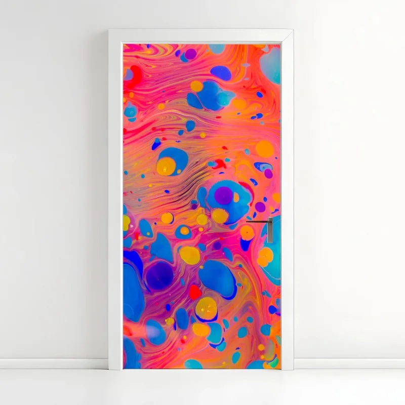 Türaufkleber verspieltes herzenmuster auf weißem hintergrund – Wallnifity®