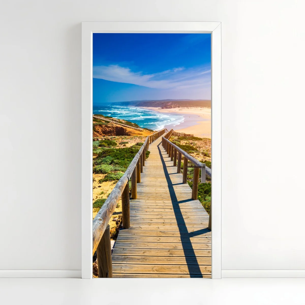 Türaufkleber steg zur Praia da Bordeira – Wallnifity® Türaufkleber steg zur Praia da Bordeira – Wallnifity®