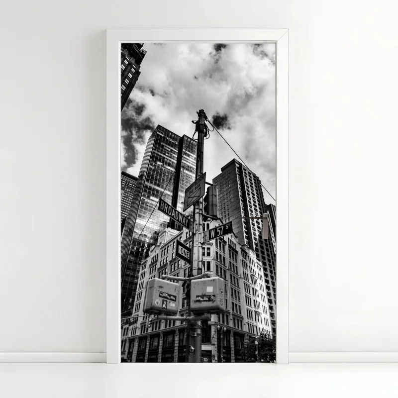 Türaufkleber zartes rosenmuster in pastellrosa – Wallnifity®