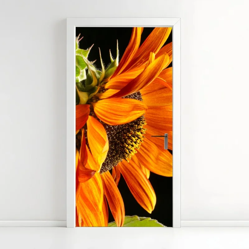 Türaufkleber goldener sonnenuntergang über bergen – Wallnifity®