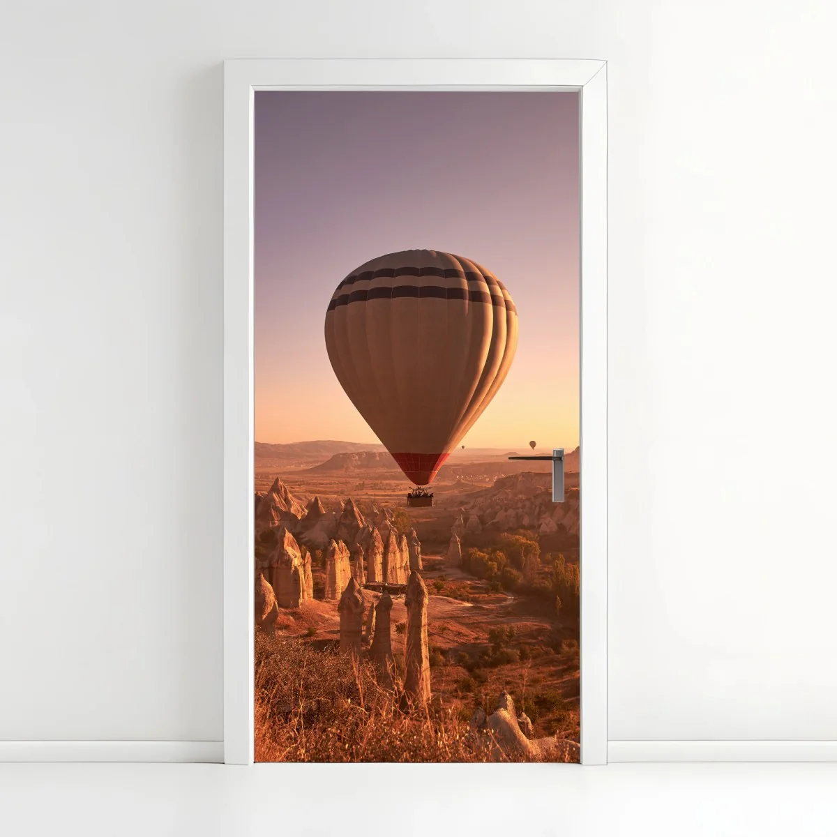 Türaufkleber heißluftballon über Kappadokien bei sonnenaufgang – Wallnifity®