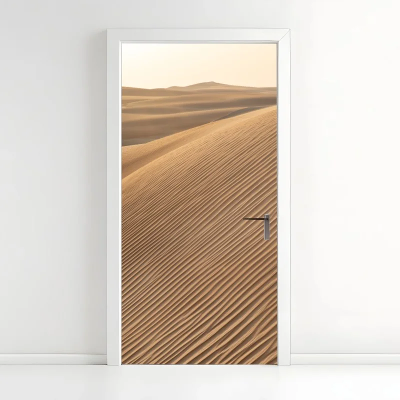 Türaufkleber goldene sanddünen minimalistisches landschaftsbild