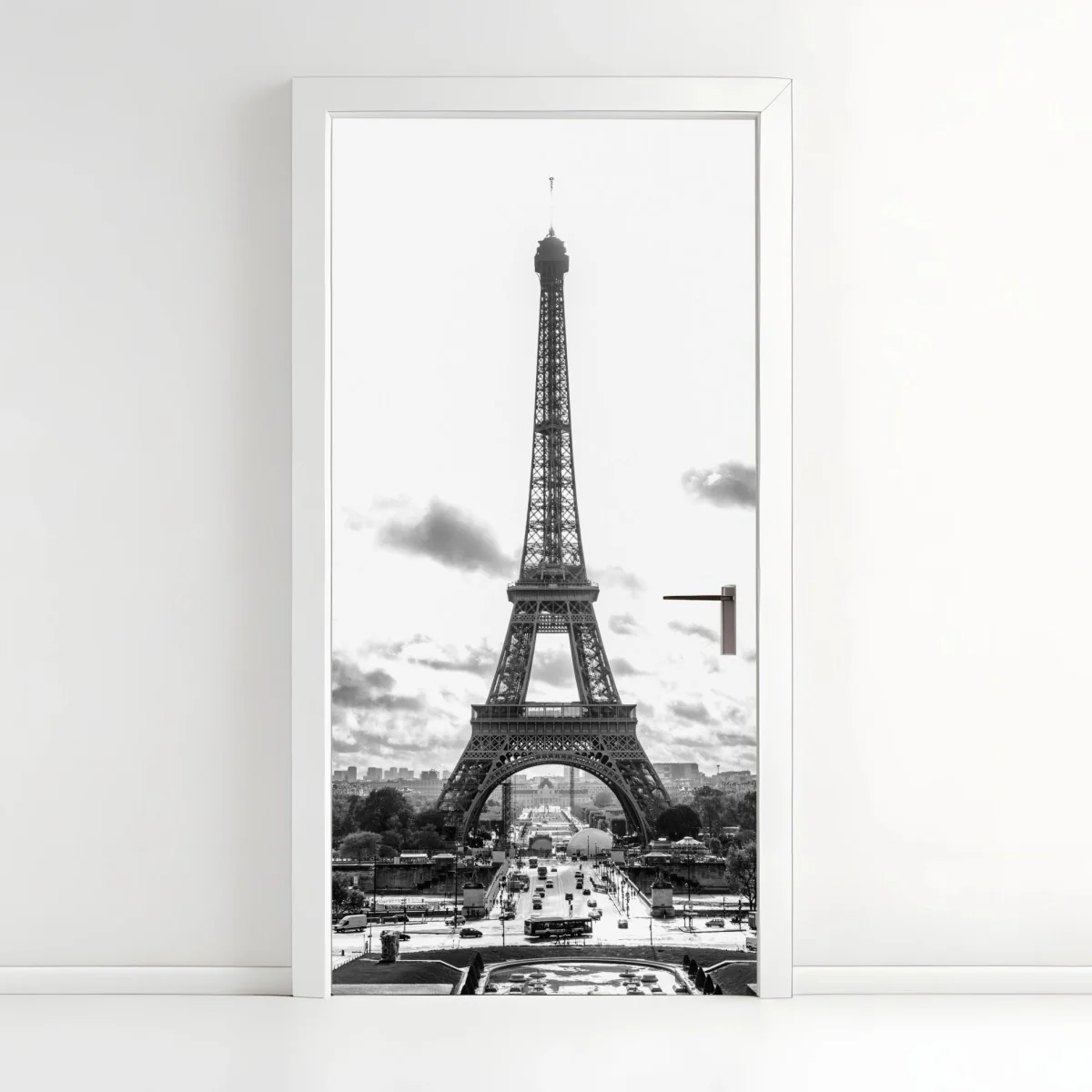Türaufkleber Paris Eiffelturm in monochrom – Wallnifity® Türaufkleber Paris Eiffelturm in monochrom – Wallnifity®