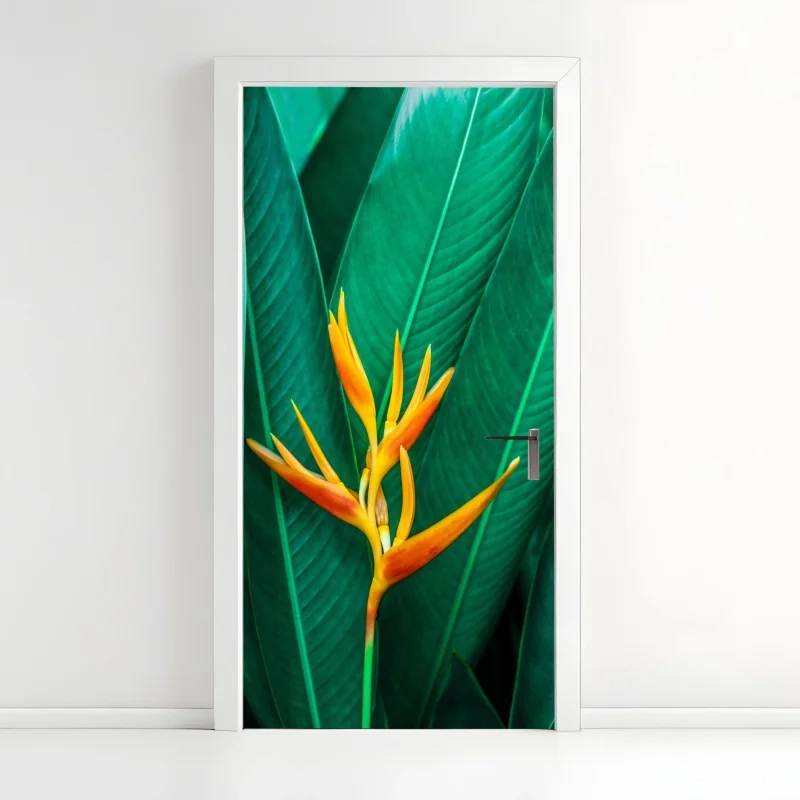 Türaufkleber lila tulpe im ultravioletten licht – Wallnifity®