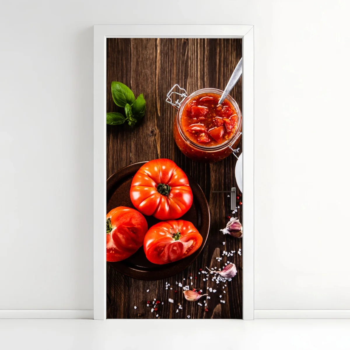 Türaufkleber frische tomaten und hausgemachte tomatensauce – Wallnifity® Türaufkleber frische tomaten und hausgemachte tomatensauce – Wallnifity®