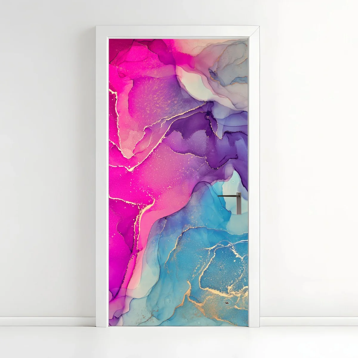 Türaufkleber leuchtende marmorierte komposition aus alkohol-tinte – Wallnifity® Türaufkleber leuchtende marmorierte komposition aus alkohol-tinte – Wallnifity®