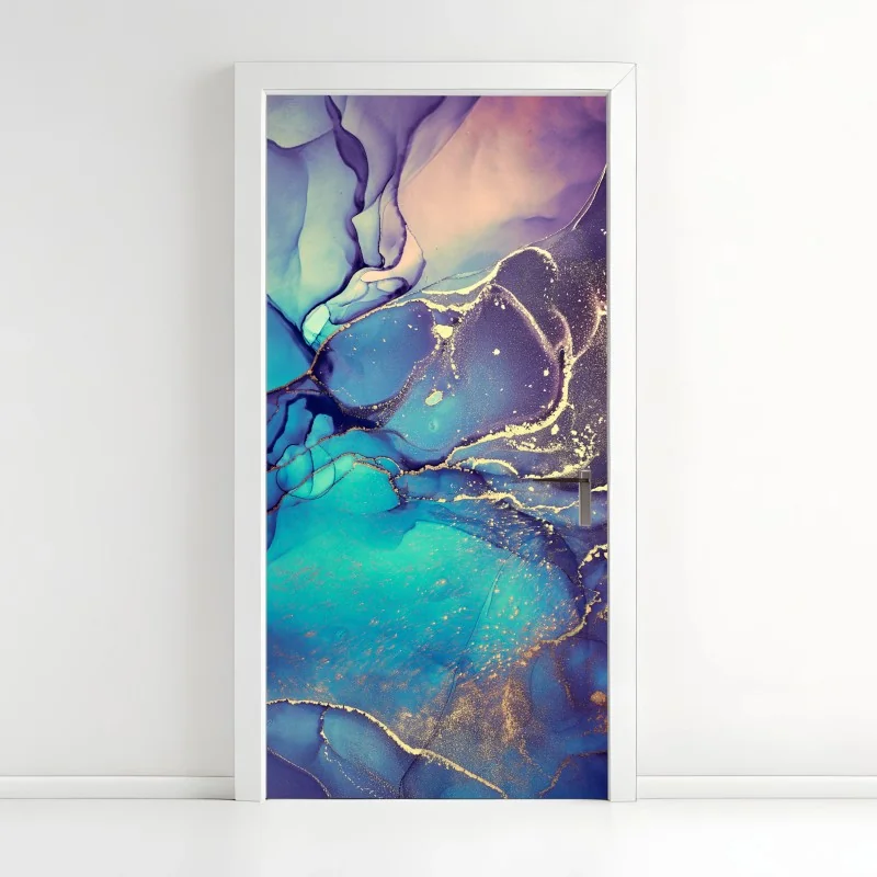 Türaufkleber ruhevoller lotus in graustufen – Wallnifity®