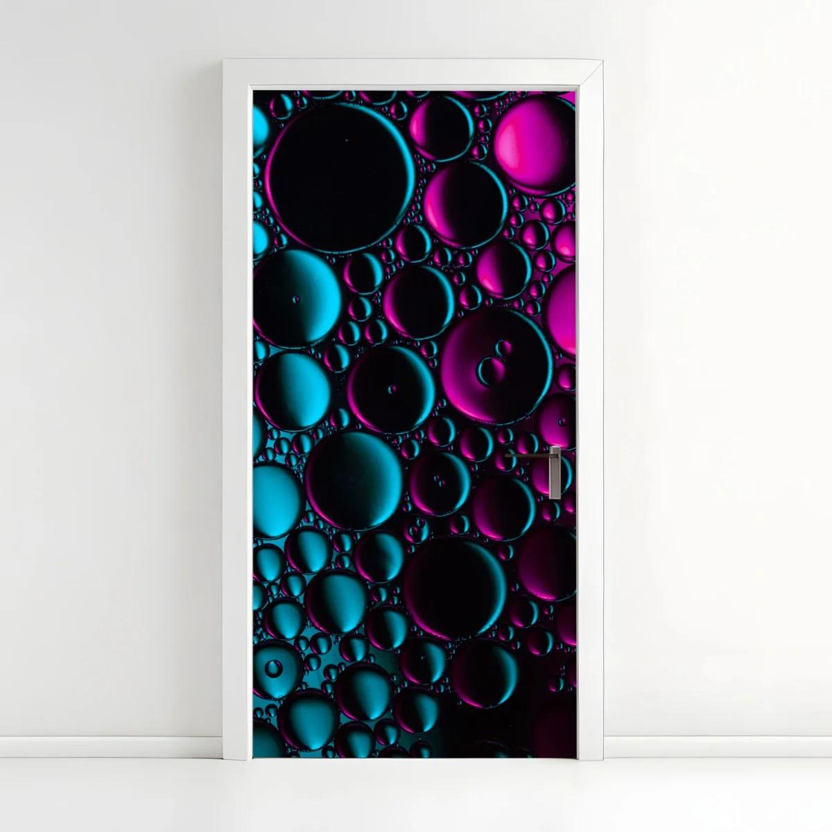 Türaufkleber türkis-magenta blasenmuster – Wallnifity® Türaufkleber türkis-magenta blasenmuster – Wallnifity®