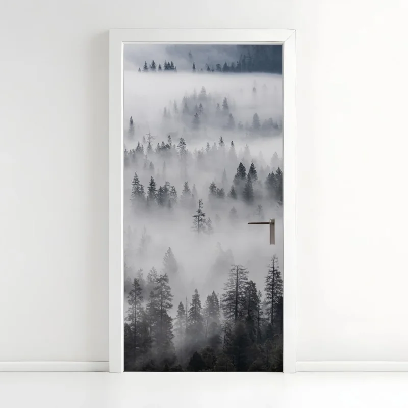 Türaufkleber weißes gänseblümchen auf pastellrosa hintergrund – Wallnifity®