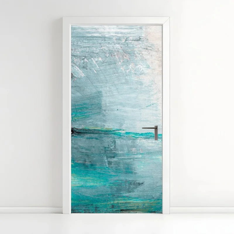 Türaufkleber ruhige türkise abstrakte meereslandschaft