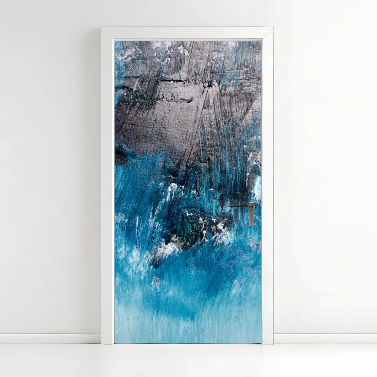 Türaufkleber tiefblaue abstrakte struktur – Wallnifity®