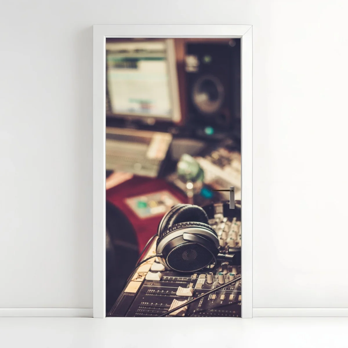Türaufkleber vintage aufnahmestudio am mischpult – Wallnifity® Türaufkleber vintage aufnahmestudio am mischpult – Wallnifity®