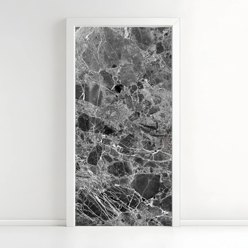 Türaufkleber monochrome marmortextur