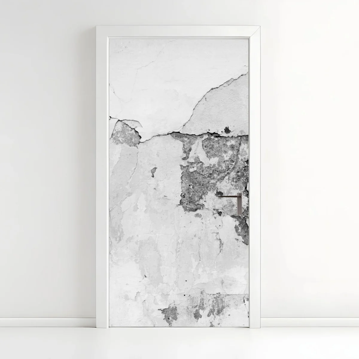 Türaufkleber verwitterter putz in grautönen – Wallnifity® Türaufkleber verwitterter putz in grautönen – Wallnifity®