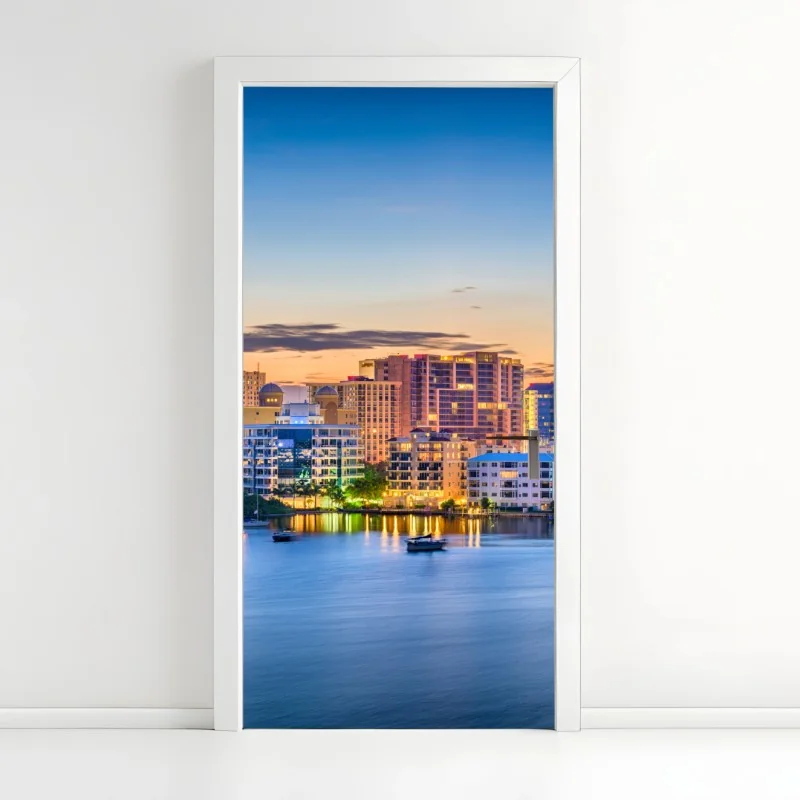 Türaufkleber Sarasota bei dämmerung über der bucht