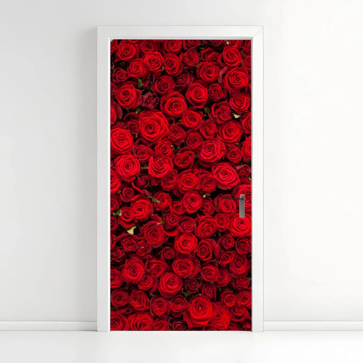 Türaufkleber endlose wand aus roten rosen – Wallnifity® Türaufkleber endlose wand aus roten rosen – Wallnifity®