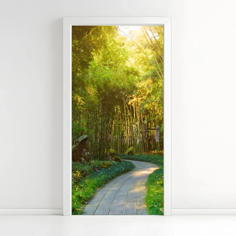 Türaufkleber moosiger wasserfall – Wallnifity®