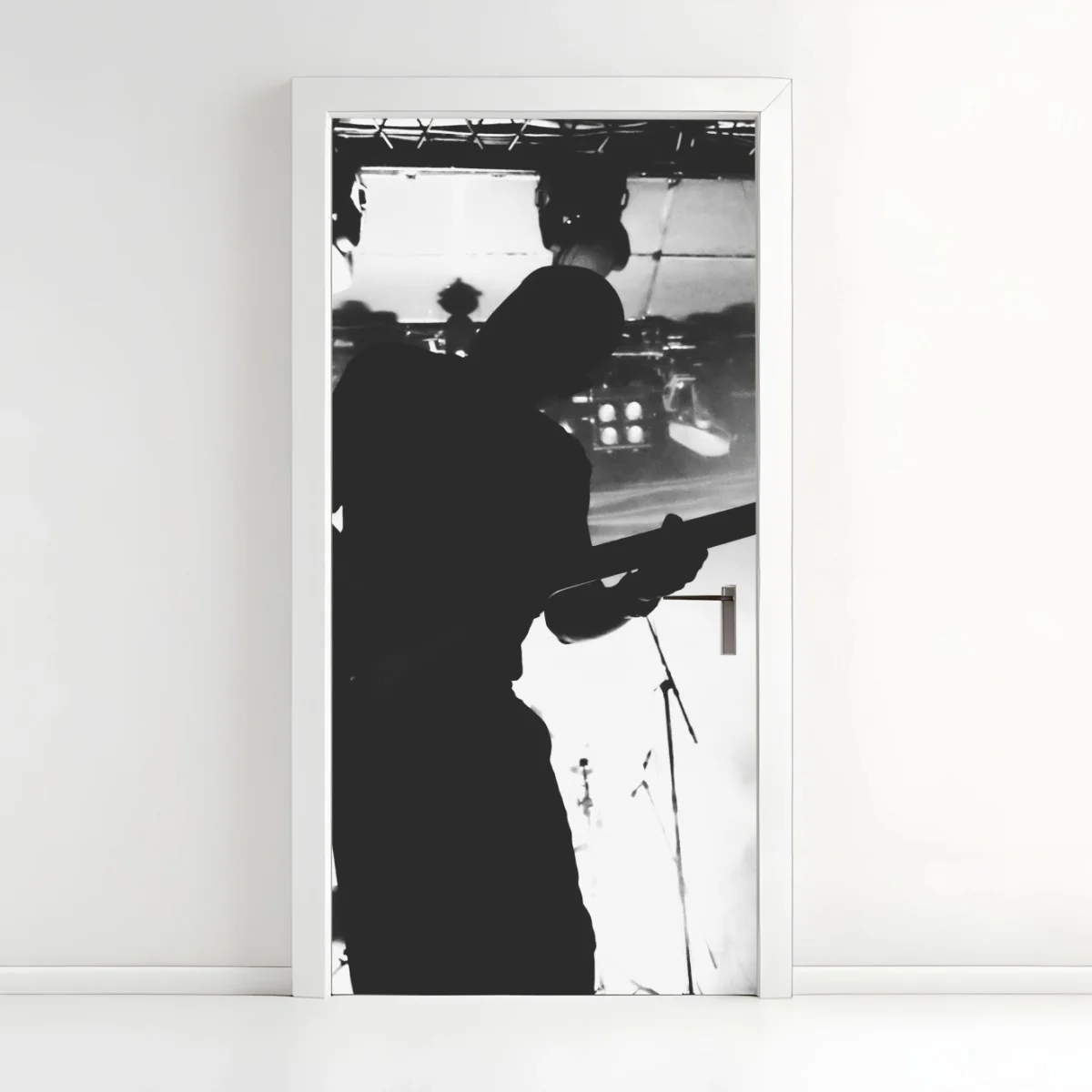 Türaufkleber gitaristensilhouette bei einem live-konzert – Wallnifity® Türaufkleber gitaristensilhouette bei einem live-konzert – Wallnifity®