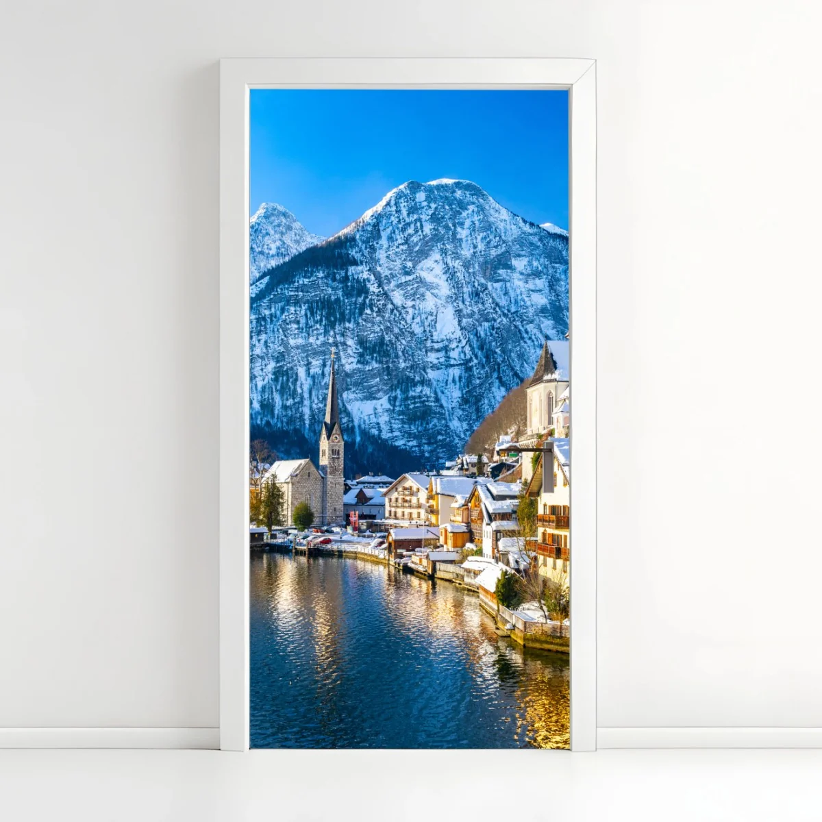 Türaufkleber winterruhe in Hallstatt — alpendorf am see – Wallnifity® Türaufkleber winterruhe in Hallstatt — alpendorf am see – Wallnifity®