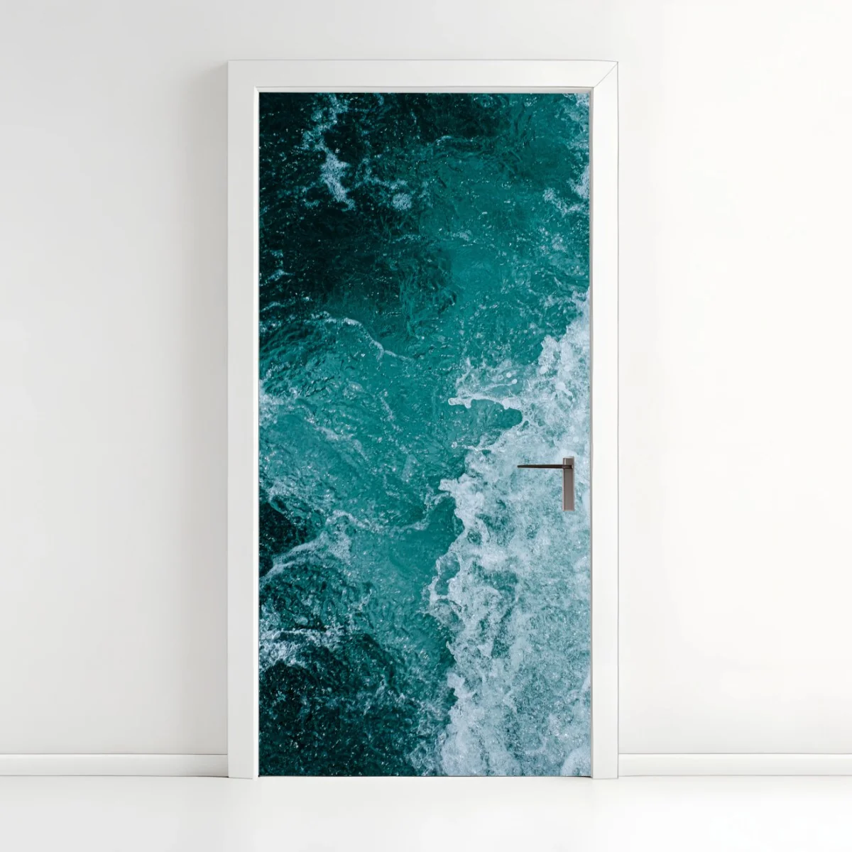 Türaufkleber türkisblaue ozeanwellen – Wallnifity® Türaufkleber türkisblaue ozeanwellen – Wallnifity®