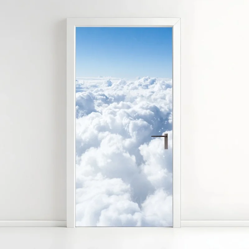 Türaufkleber ruhige wolkenlandschaft aus der luft