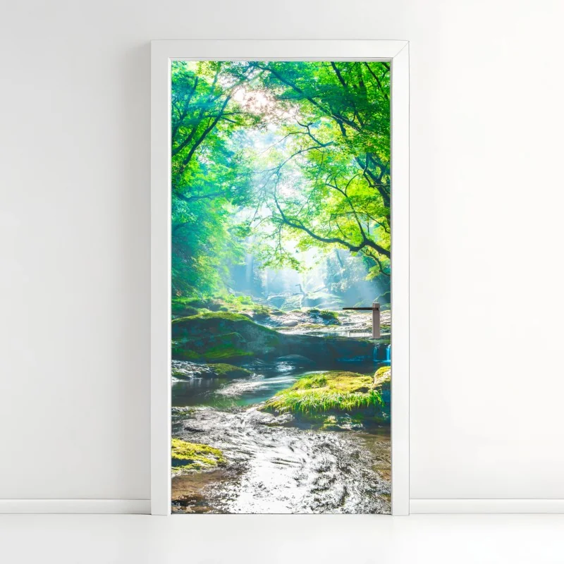 Türaufkleber rauchiger grauer marmor mit goldenen adern – Wallnifity®