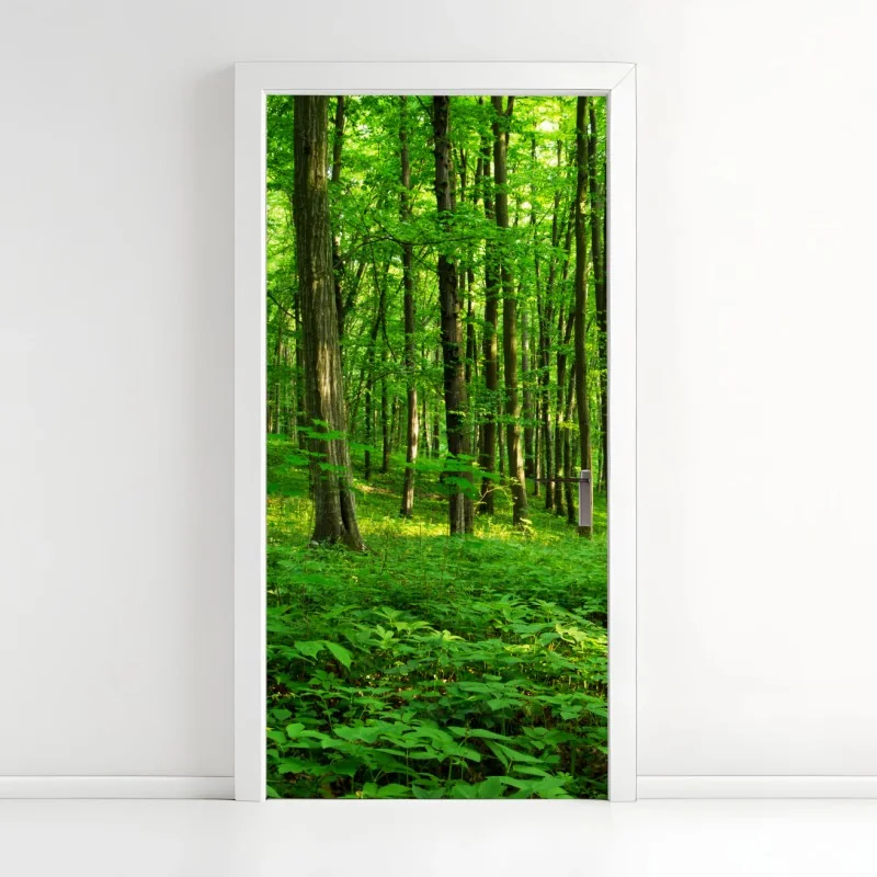 Türaufkleber ruhige wiese unter blauem himmel – Wallnifity®