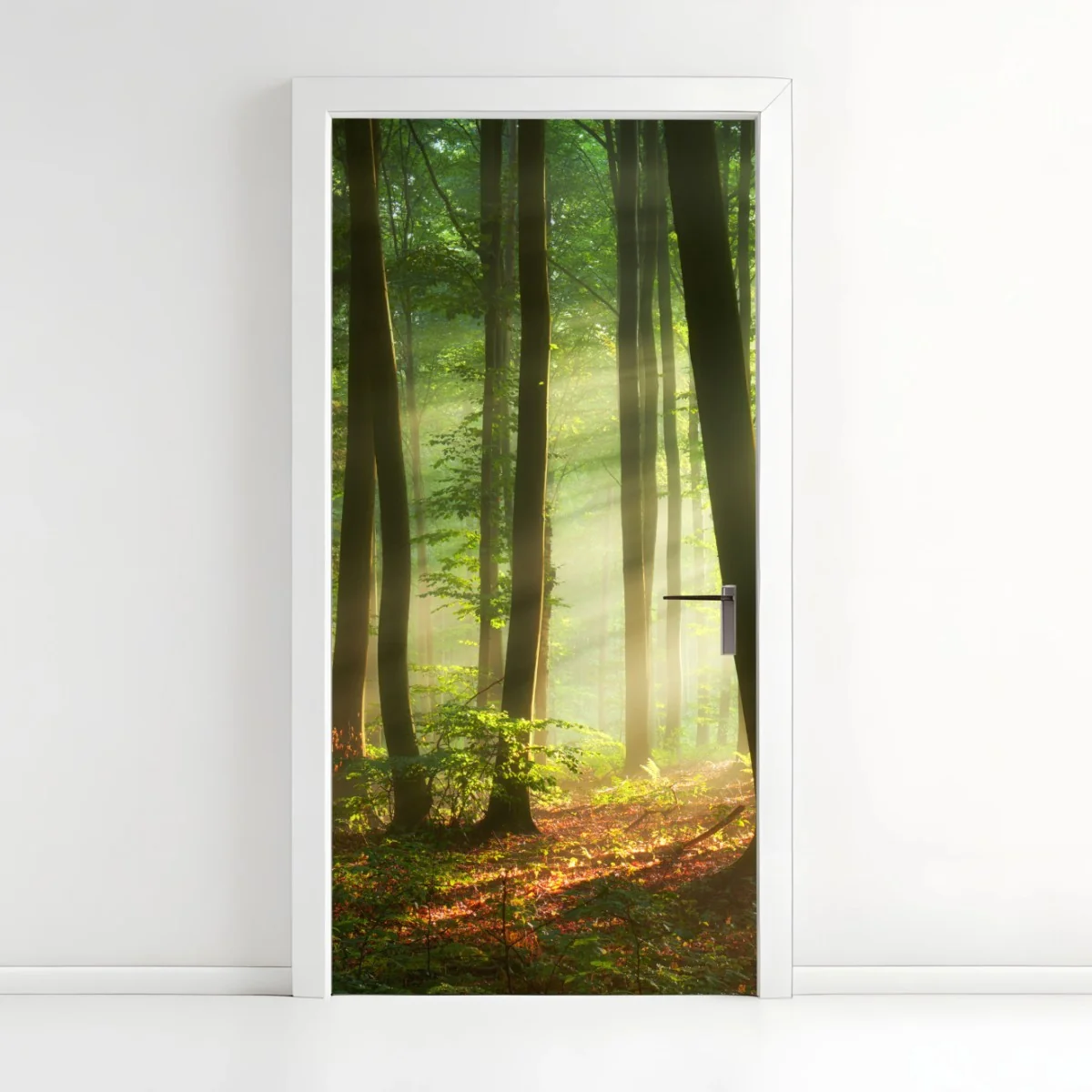 Türaufkleber sonnenbeschienener morgenwald – Wallnifity® Türaufkleber sonnenbeschienener morgenwald – Wallnifity®