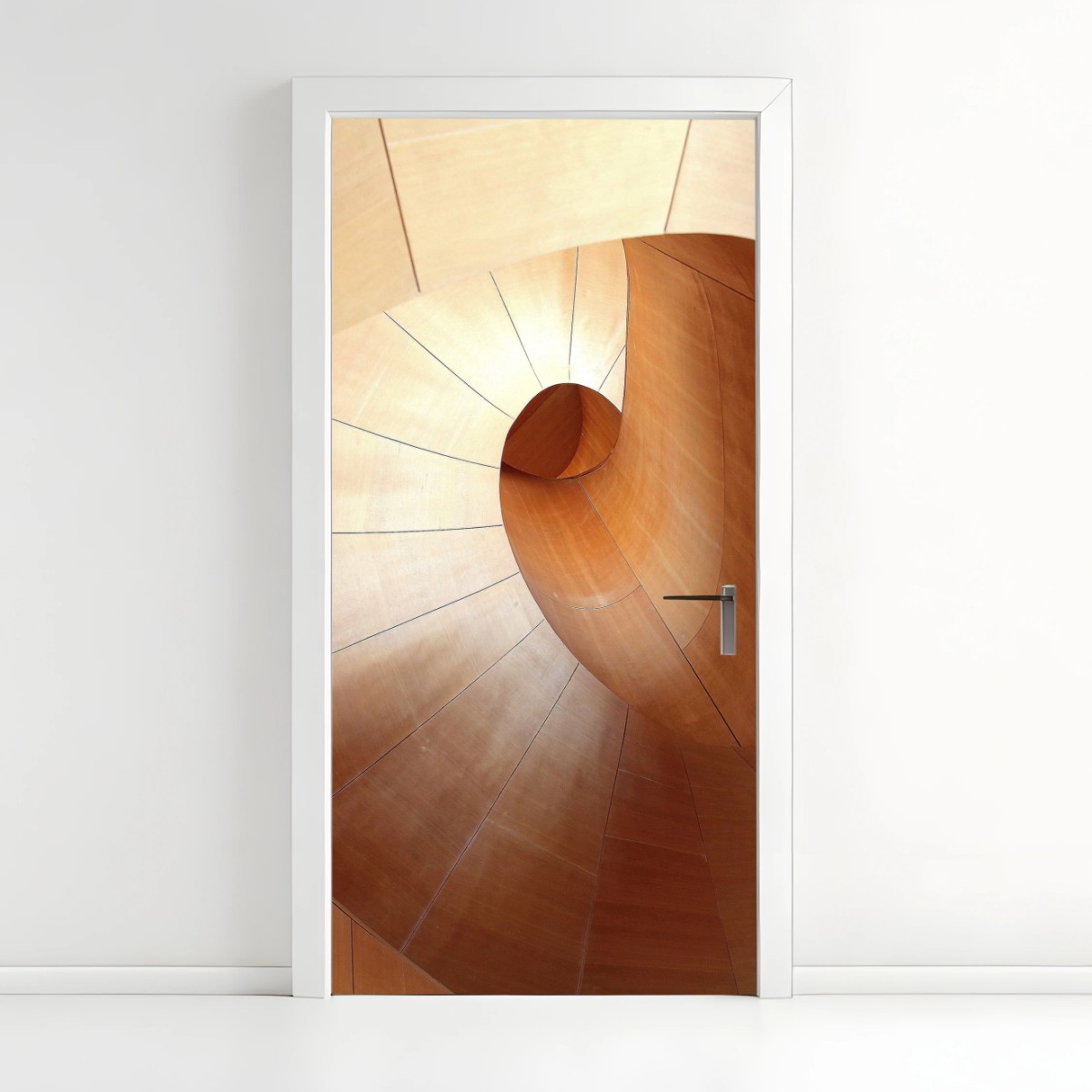 Türaufkleber warme holzspirale – Wallnifity®
