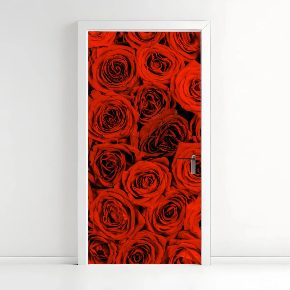 Türaufkleber prächtiger strauß roter rosen – Wallnifity®