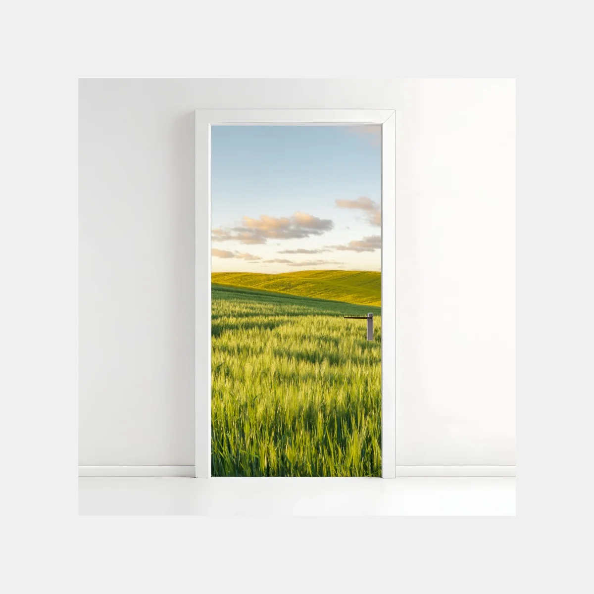 Türaufkleber ruhige grüne wiesen panorama – Wallnifity®