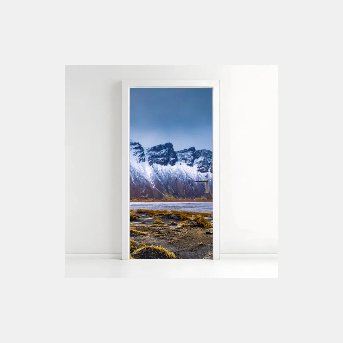 Türaufkleber panorama Vestrahorn bei Stokksnes – Wallnifity® Türaufkleber panorama Vestrahorn bei Stokksnes – Wallnifity®