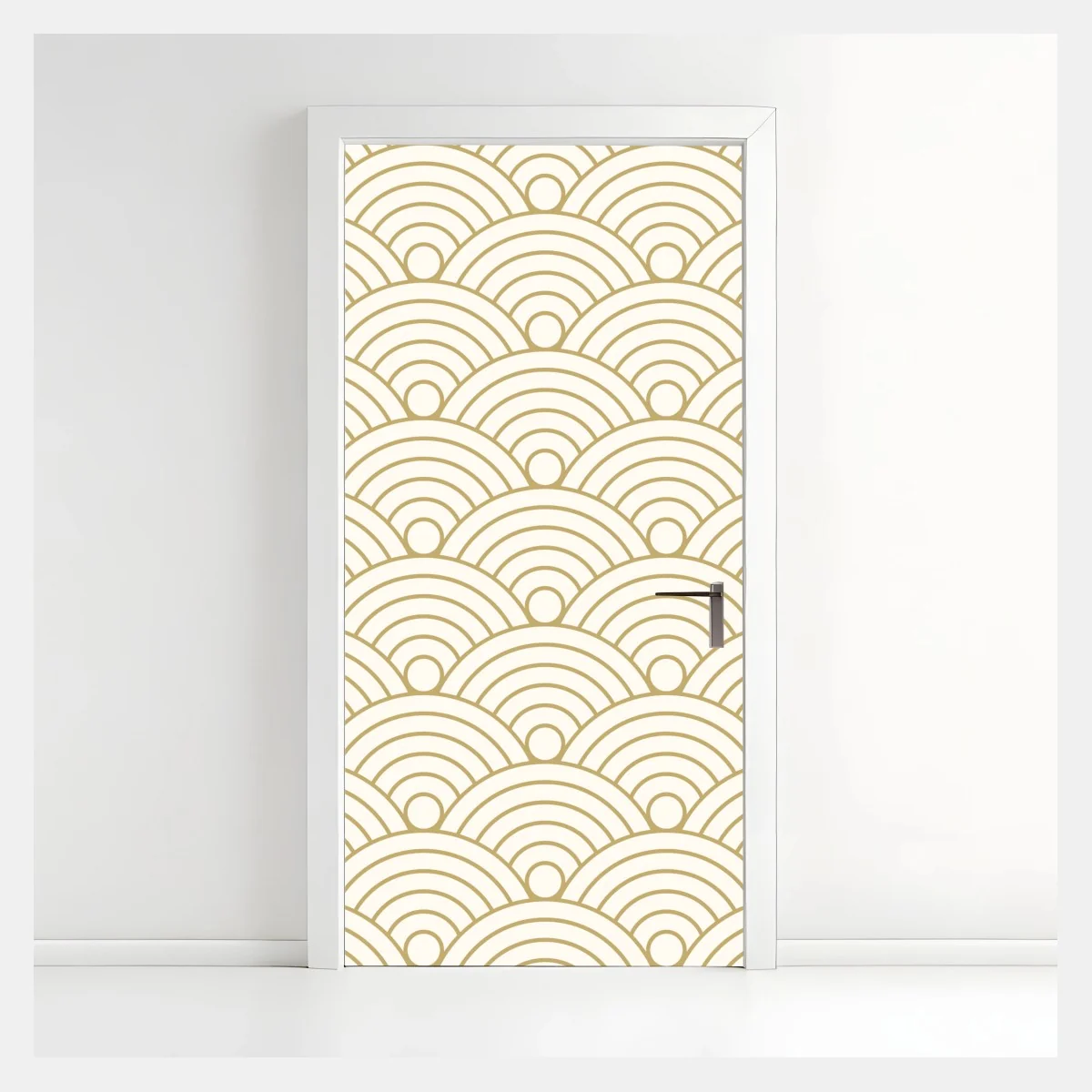 Türaufkleber goldenes seigaiha wellenmuster – Wallnifity® Türaufkleber goldenes seigaiha wellenmuster – Wallnifity®