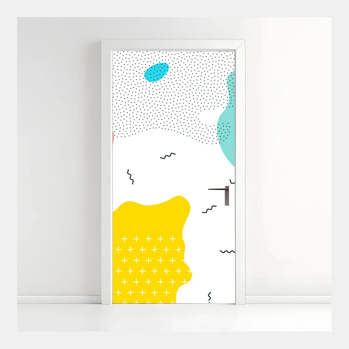 Türaufkleber verspielte abstrakte formen in lebendigen farben – Wallnifity® Türaufkleber verspielte abstrakte formen in lebendigen farben – Wallnifity®