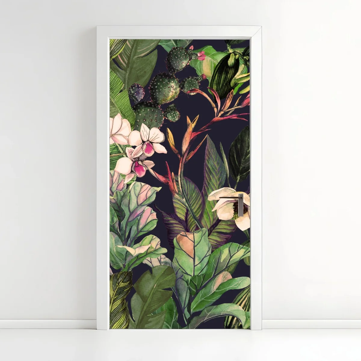 Türaufkleber tropisches aquarell botanikmuster – Wallnifity® Türaufkleber tropisches aquarell botanikmuster – Wallnifity®